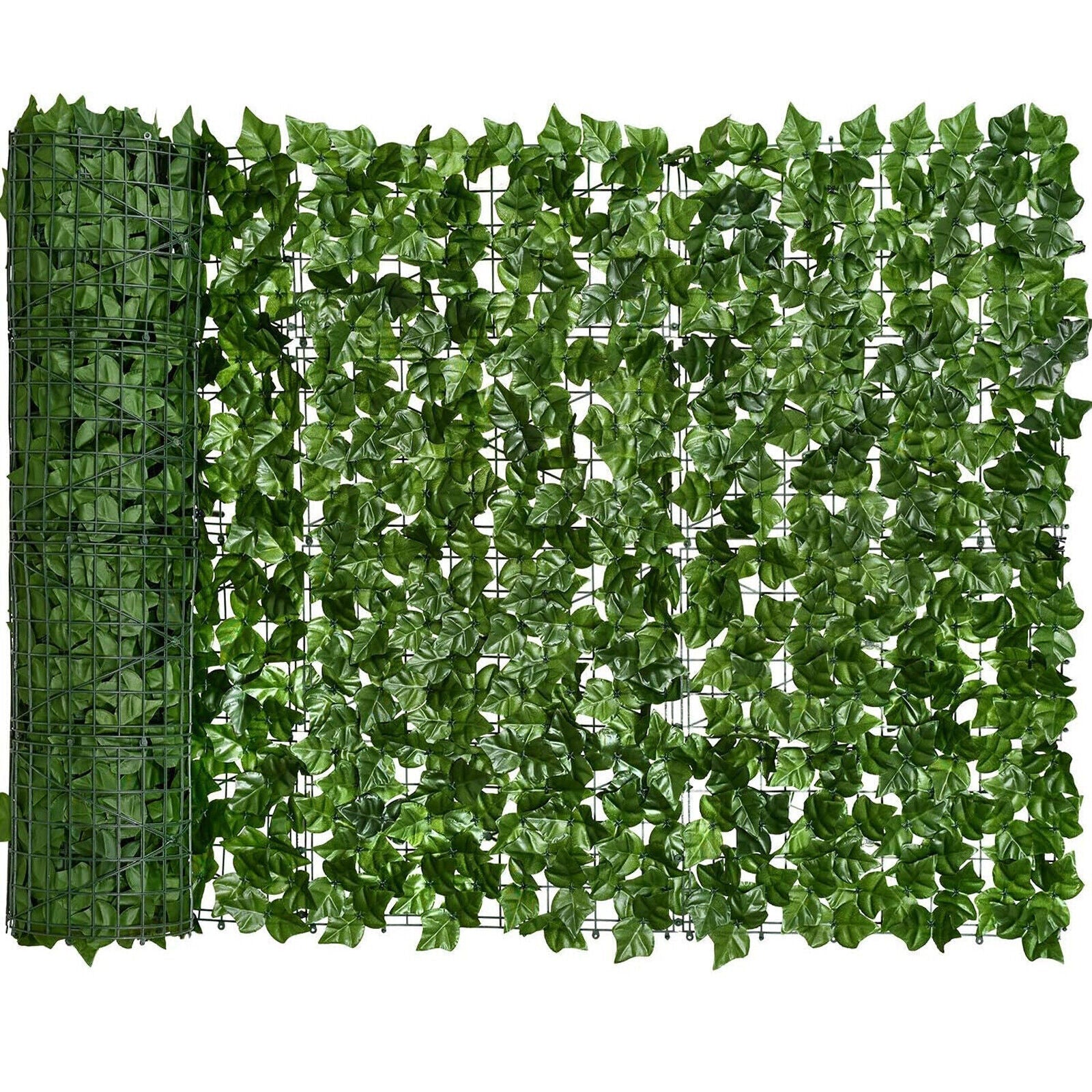 Artificial Faux Ivy Privacy Fence 118"x39" – Leaf Hedge Wall for Outdoor Garden Decor, Balcony & Patio Screen, UV-Protected & Easy to Install!