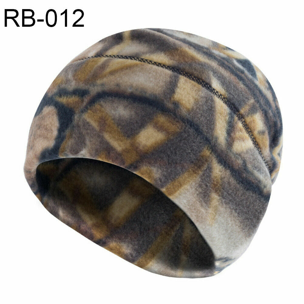 Camo Tactical Thermal Skull Cap Winter Warm Skiing Fleece Beanie Hat Men Womem