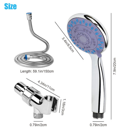 High Pressure 3-Setting Shower Head – Handheld Bathroom Sprayer with Hose | Easy Install, Spa-Like Pressure, TikTok Viral Bathroom Upgrade Must-Have