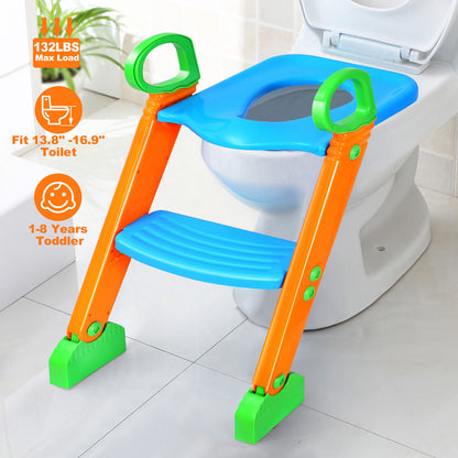 Kids Potty Training Seat with Step Stool Ladder Child Toddler Toilet Kids Gift