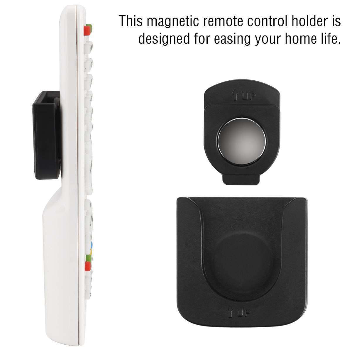 Magnetic Remote Control Holder – Wall Mount Organizer, Self-Adhesive, Space-Saving Storage for TV, AC, Fan Remotes – Easy Install, Strong ABS & Magnet