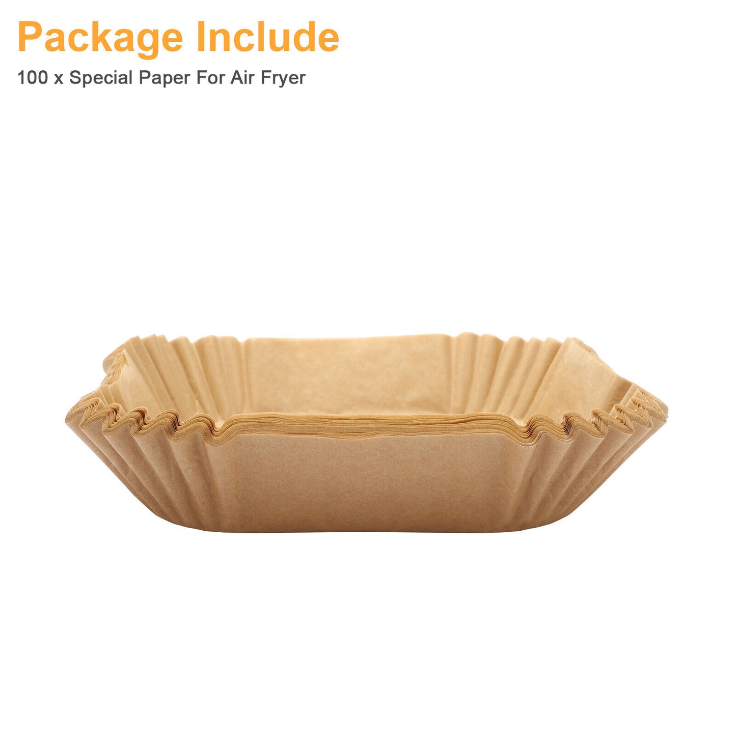 100Pcs Air Fryer Liner Disposable Paper Non-Stick for Food Oven Baking Microwave