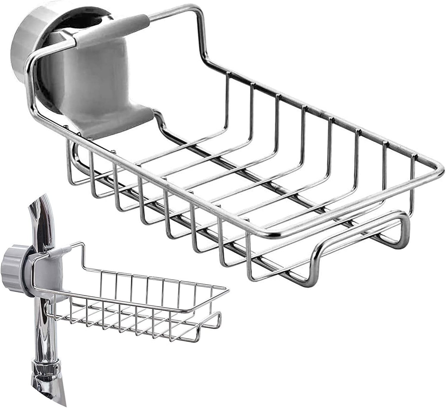 Kitchen Sink Caddy Organizer over Faucet Sponge Holder Hanging Faucet Drain Rack