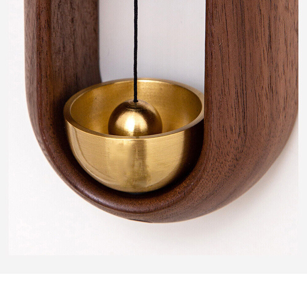 Magnetic Wind Chime Door Bell Entrance Bell Wooden-Copper for Home Coffee Shop