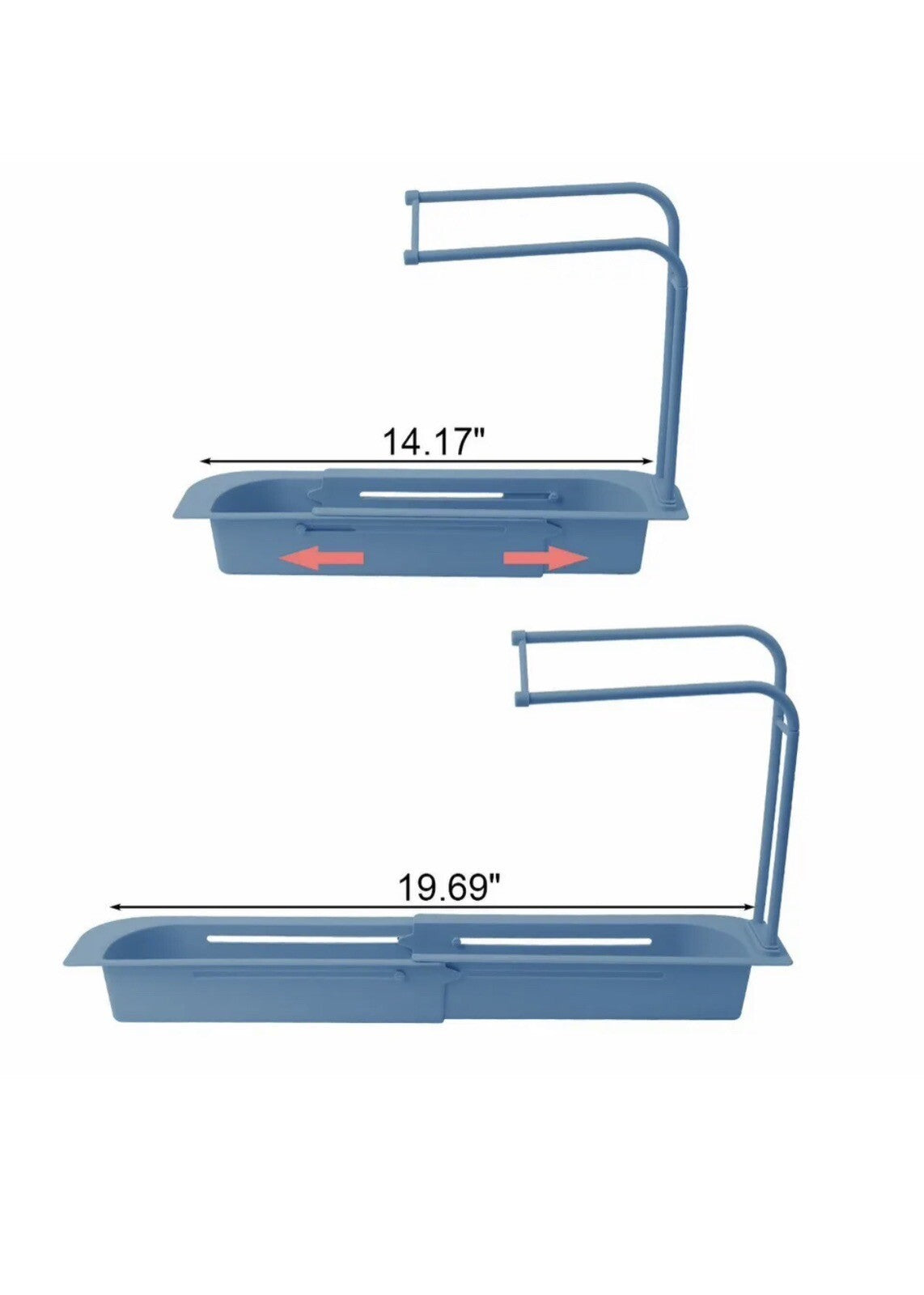 Kitchen Expandable Telescopic Sink Rack Shelf Sponge Drain Storage Basket Holder