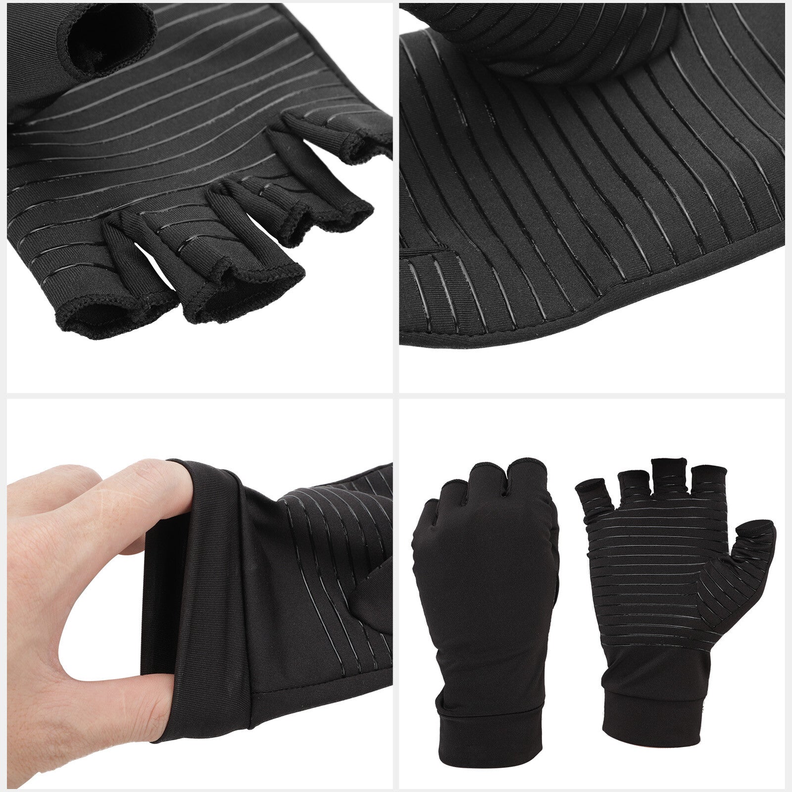 Copper Arthritis Compression Gloves Hand Wrist Brace Support Joint Pain Relief