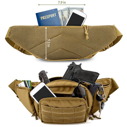 Tactical Concealed Carry Fanny Pack Holster Pouch Pistol Waist Gun Bag Belt