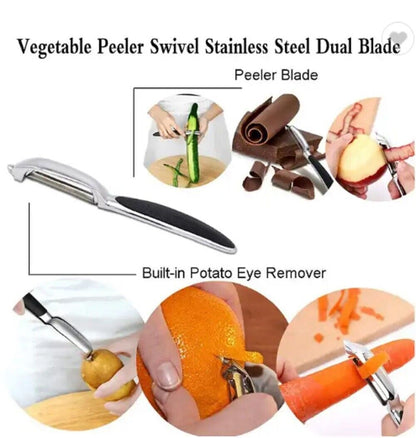 2-Pack Stainless Steel Vegetable & Fruit Peeler – Non-Slip Handle Potato Peeler