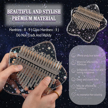 17-Key Kalimba Thumb Piano – Easy-to-Play Mbira for Beginners, Adults & Kids | Relaxing Aesthetic Gift Idea