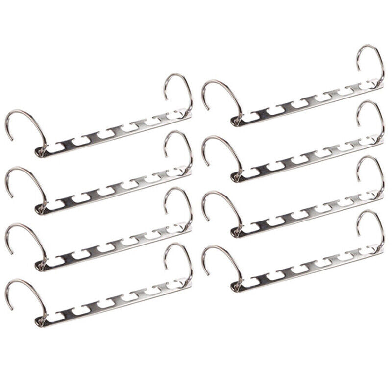 2-10X Magic Metal Wonder Hanger Closet Space Saver Organizer Rack Clothes Hooks