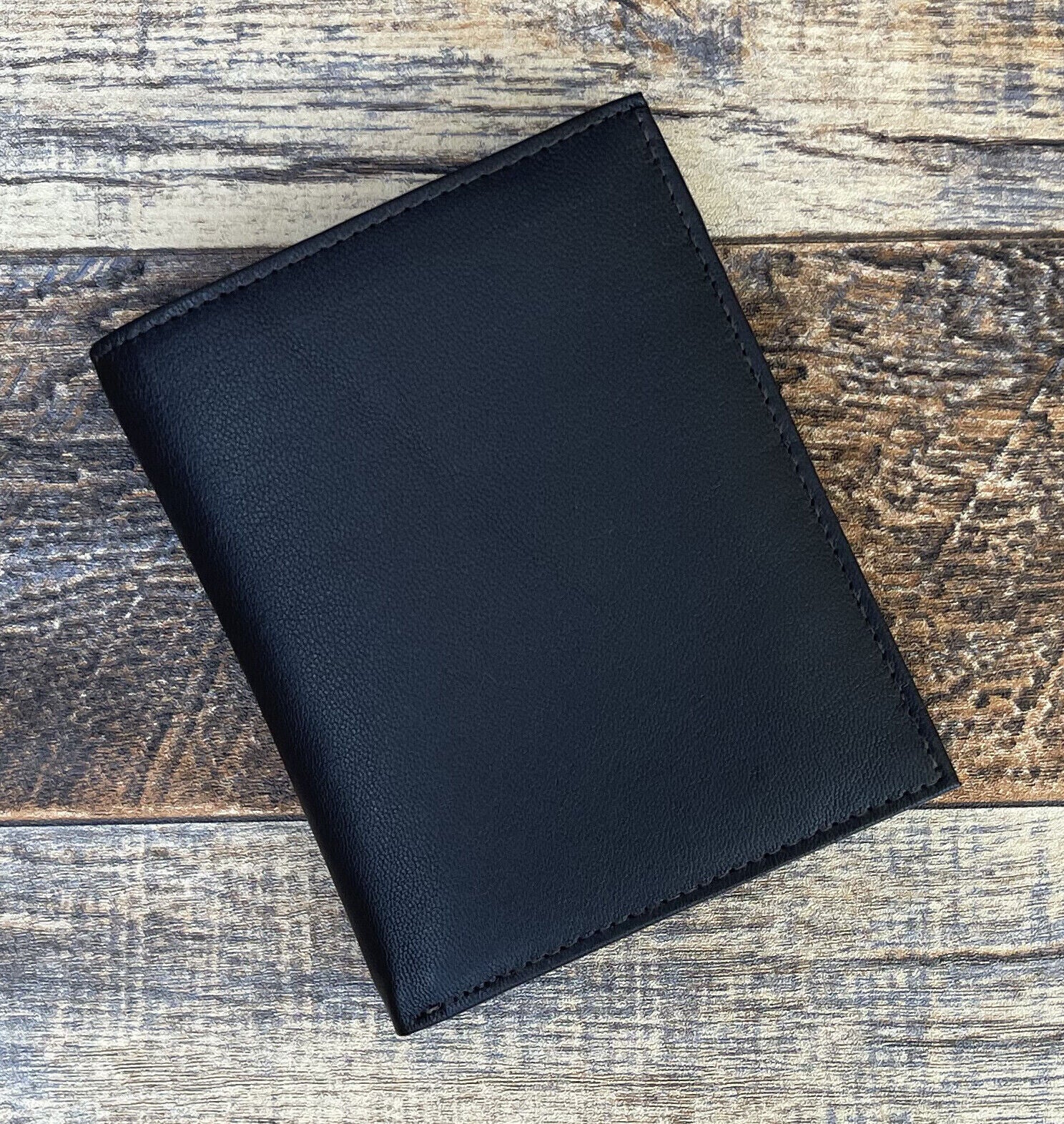 Men'S Genuine Leather Bifold Wallet Hipster Credit Card ID Holder RFID Blocking