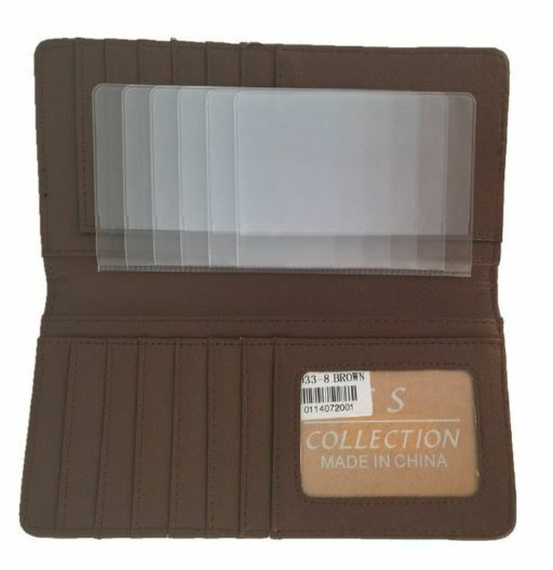 Longhorn Men Wallet Western Bifold Check Book Style W069-6 Brown