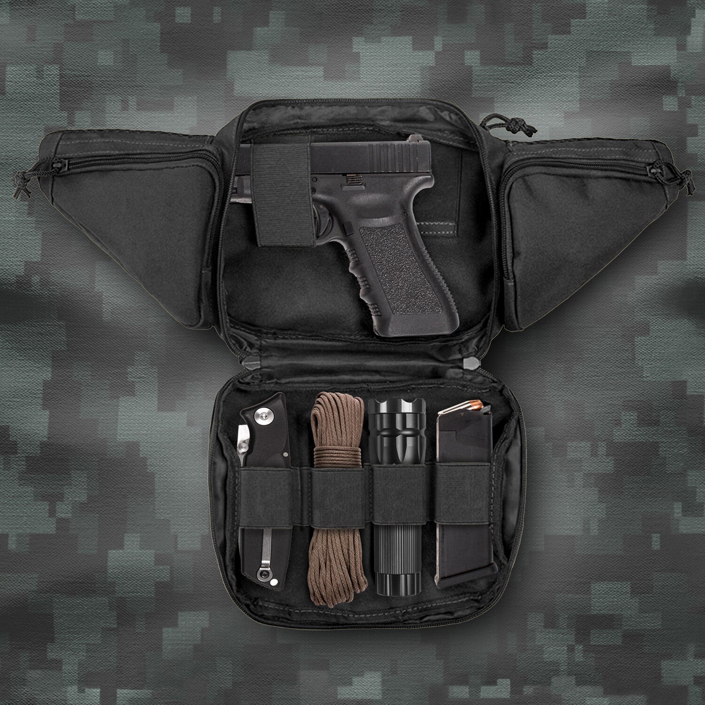Tactical Concealed Carry Fanny Pack Holster Pouch Pistol Waist Gun Bag Belt