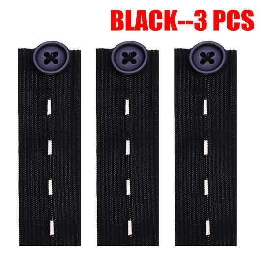 10× Waist Extender Button Elastic for Jeans Pants Button Extender Women Men US