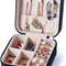 Black Jewelry Travel Case Box – Ring, Earring & Necklace Organizer for Women – Faux Leather, Compact & Stylish for Gift Giving, Storage & Display