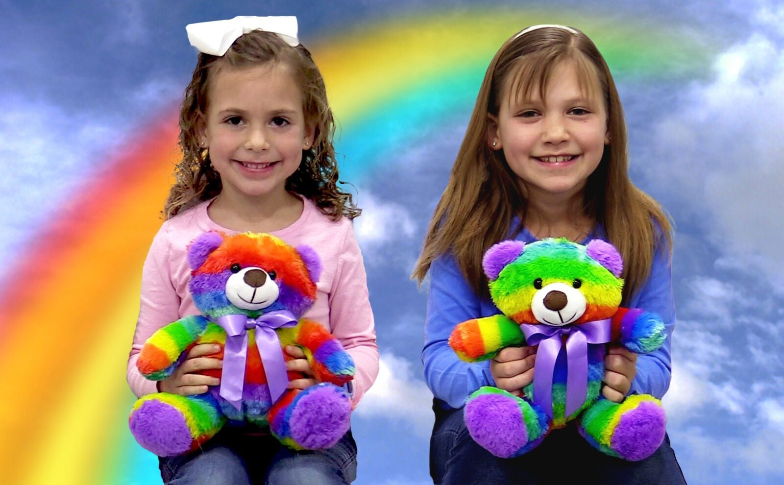 birthday bear, Rainbow Teddy Bear Plush Stuffed Animal - 12” Soft & Cuddly Gift for Kids, Birthday & Holiday Present, Machine Washable, Cute 