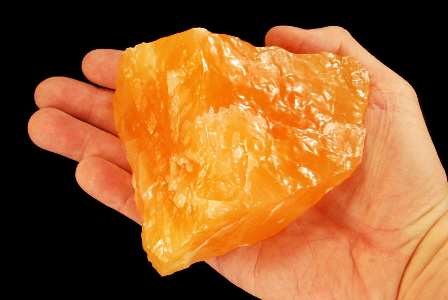 ORANGE CALCITE 4"-5" 2 Lb Large Rock Mineral Specimen Healing Crystal Kidz Rocks