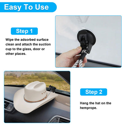 Hat Mounts Cowboy Cap Holder Rack Door Hanger Car Suction Cup Storage Organizer