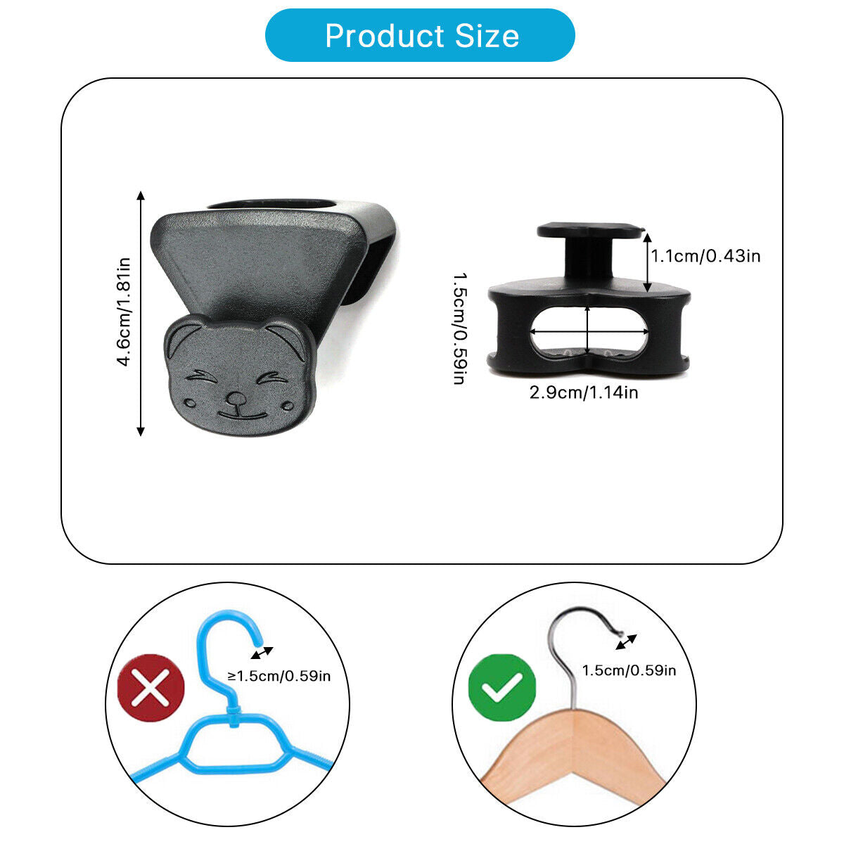 love hanger 18Pcs Space Triangles Clothes Hanger Connectors Hooks for Organizer Closet Space-Saving Hanger 