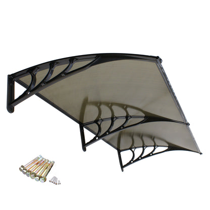 40x80'' Door & Window Awning Canopy – UV-Resistant Hollow Sheet Cover for Rain, Snow & Sun Protection, Durable & Easy to Install