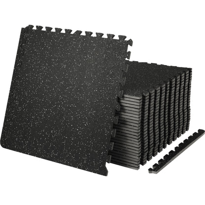6/12/25 Pack Exercise Floor Mat Interlocking Tiles Foam W/ 24 X24 X 0.5''
