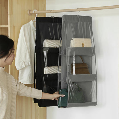 Bag Organizer Hanging Handbag Organizer Storage Artifact Bag Dust-proof Cover Wardrobe Pocket