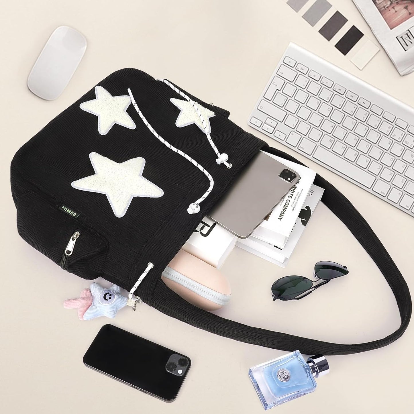 Tote Bag Hobo Bag Cute Messenger Bag, Aesthetic Crossbody Bag, Y2K Star Grunge Bag Emo Shoulder To