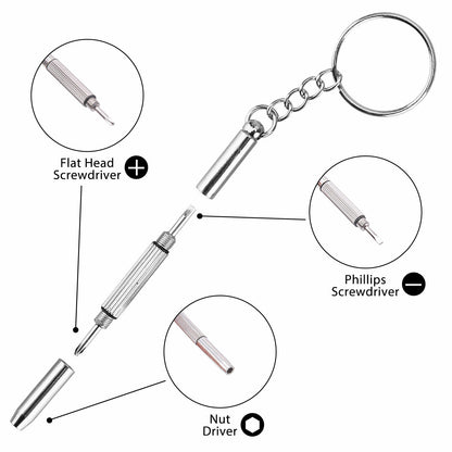 Eyeglass Screws Nut Nose Pads Screwdriver Watch Glasses Optical Repair Tools Kit