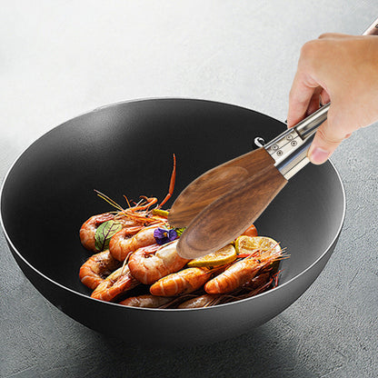 Walnut Wood Kitchen Tongs Food Serving Grill Multi Purpose Cooking Tongs