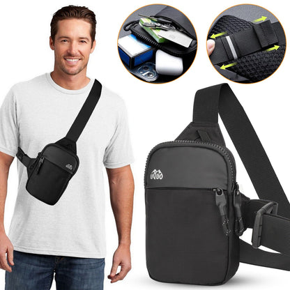Men Women Sling Shoulder Bag – Nylon Crossbody Chest Pack, Travel Mini Phone Bag, Lightweight & Stylish for Everyday Carry & Outdoor Adventures!