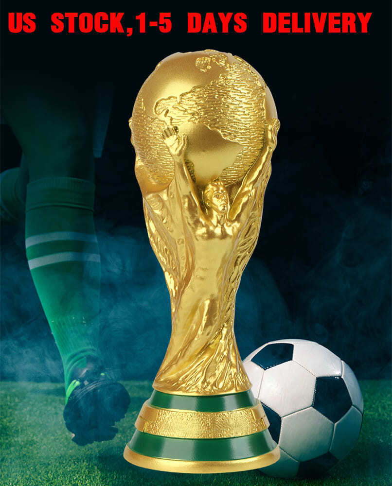 world cup trophy, World Cup Soccer Trophy 2022 Replica – 36cm Resin Football Champion Award, Fan Collectible, Perfect for Display & Gifts