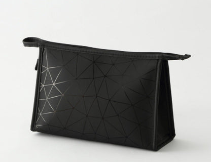 PU Leather Makeup Bag – Zipper Pouch Organizer Elegant Toiletry Cosmetic Holder