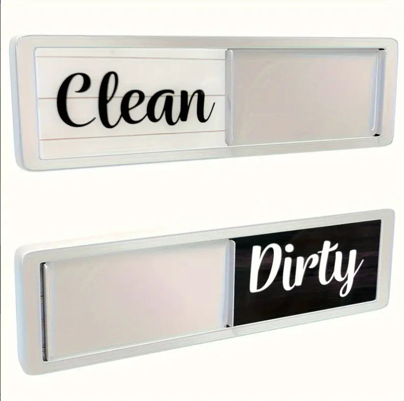 Kitchen Organizer Clean Dirty Dishwasher Magnet Sign Magnetic Backing for Dishwasher Slider