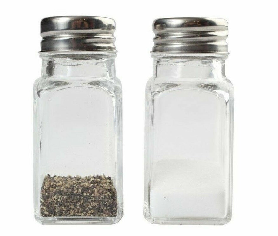 Glass Salt and Pepper Shaker 2 Shaker Set USA SELLER Restaurant Quality