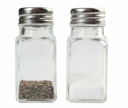 Glass Salt and Pepper Shaker 2 Shaker Set USA SELLER Restaurant Quality