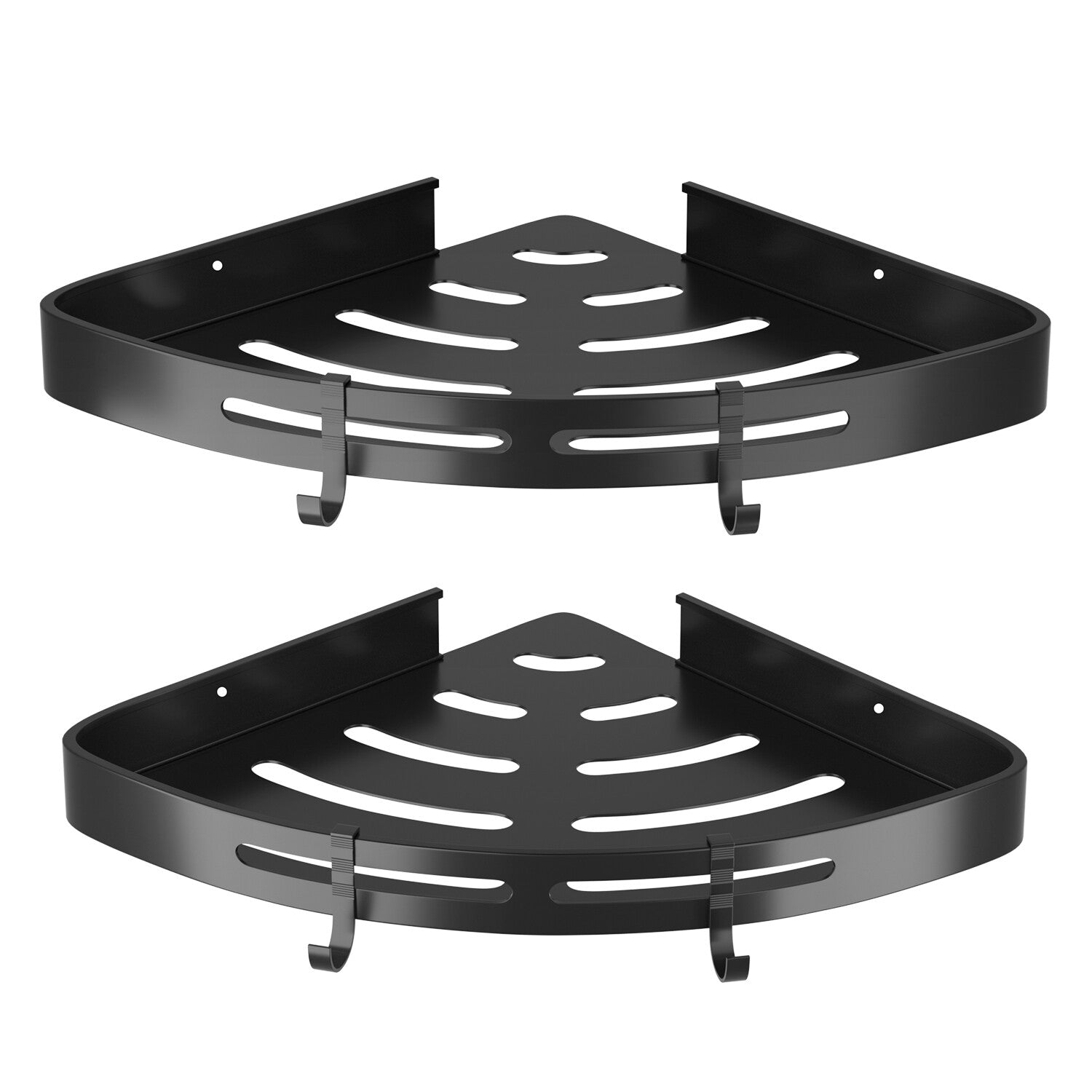 2PCS Shower Shelf Caddy Triangular Bathroom Organizer Storage Holder Corner Rack