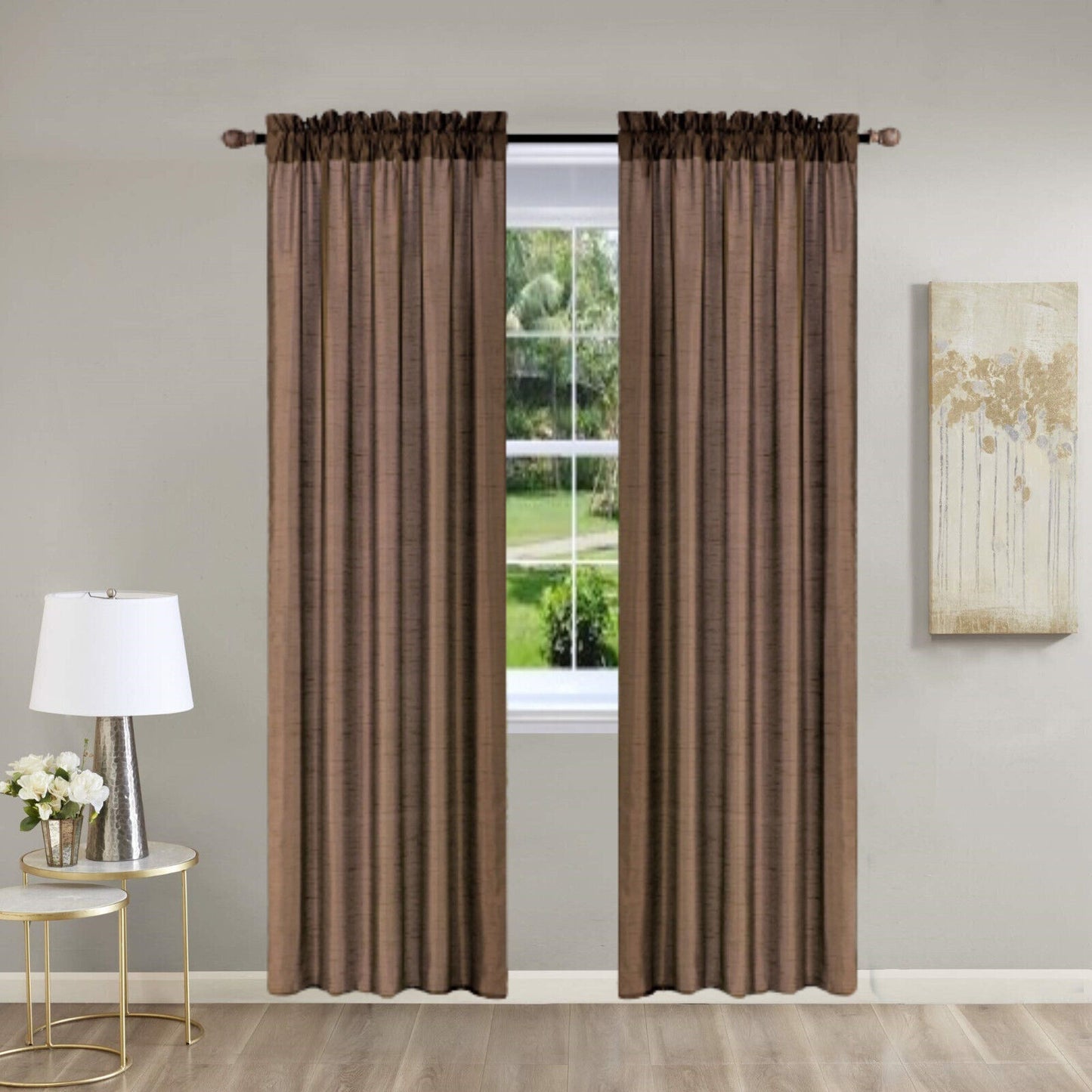 pinch pleat curtains, Unlined Rod Pocket Window Curtain Panels 2 Pack Sheer & Light, Fits 2” Rod, Home Decor Upgrade, 3 Sizes Available – Non-Blackout