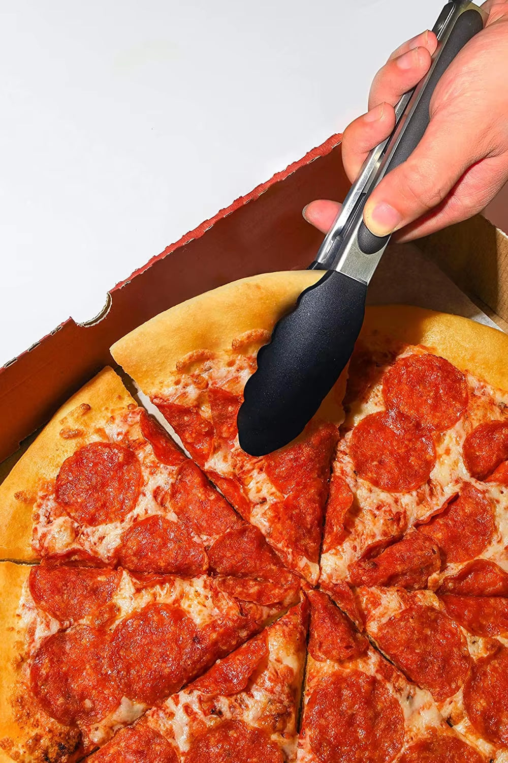 ✅SHIP NOW - Kitchen Food Tongs Silicone Stainless Steel Tongs Set | Black 9"/12"