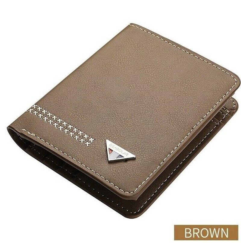 Men'S Functional Bifold Leather Wallet with ID Window Card Holder Slim Purse