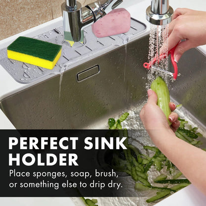 Silicone Sink Faucet Splash Guard, Faucet Absorbent Mat, Kitchen Sink Faucet Mat