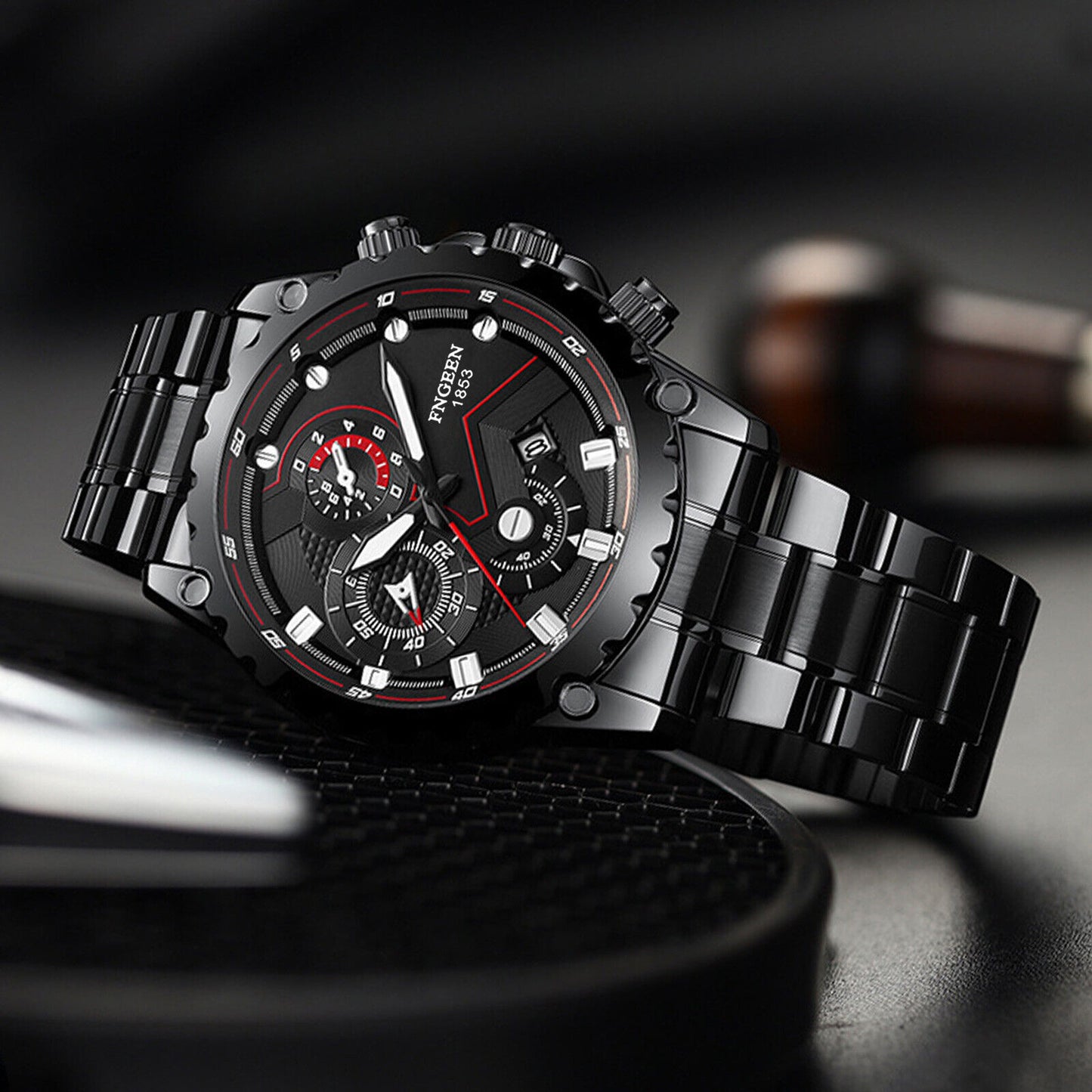 Waterproof Men'S Watch Classic Stainless Steel Quartz Luminous Luxury Wristwatch