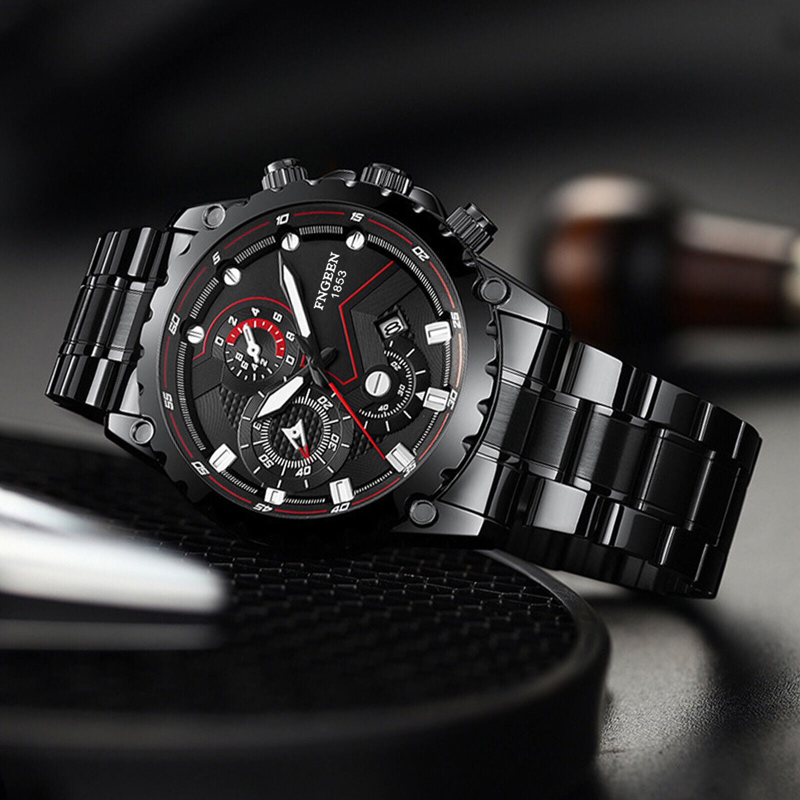 Waterproof Men'S Watch Classic Stainless Steel Quartz Luminous Luxury Wristwatch