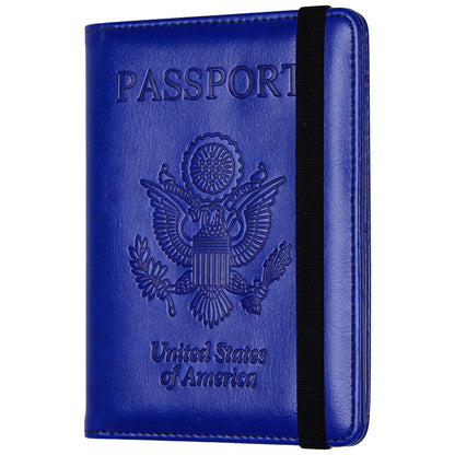 RFID Blocking Leather Passport Holder – Slim Wallet Cover with Card Slots for Men & Women | Airport Must-Have Organizer Travel Essentials