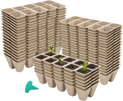 360 Cells Peat Pots Seed Starter Trays, 36 Packs Biodegradable Seedling Pots Ger