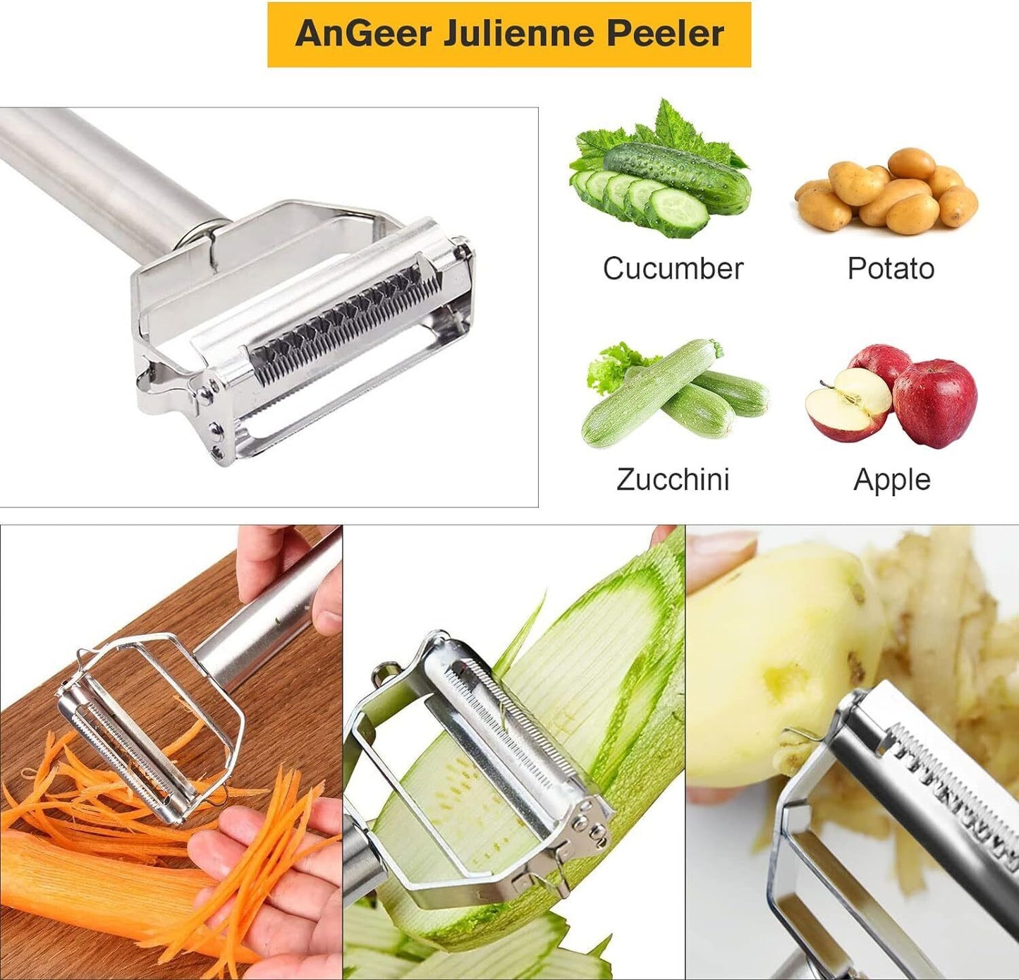 Stainless Steel Potato Peeler Vegetable Grater Fruit Slicer Carrot Cutter Tools
