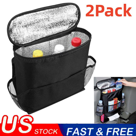 2PC Car Seat Back Hanger Organizer Multi-Pocket Storage Bag Holder Cooler Travel