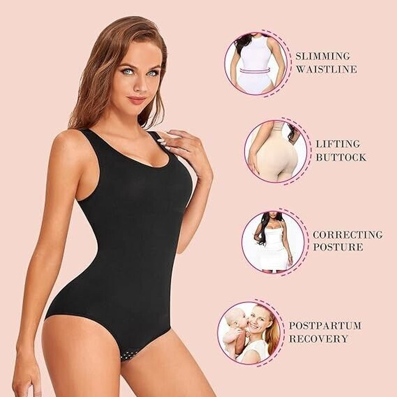 Nebility Women Waist Trainer Bodysuit Slim Full Body Shapewear Jumpsuit, XL/2XL