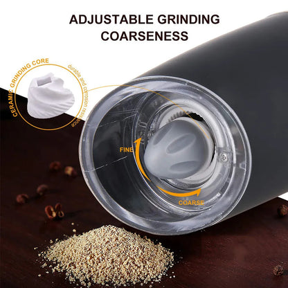 Salt and Pepper Grinder Electric Pepper Mill Stainless Steel Gravity Induction