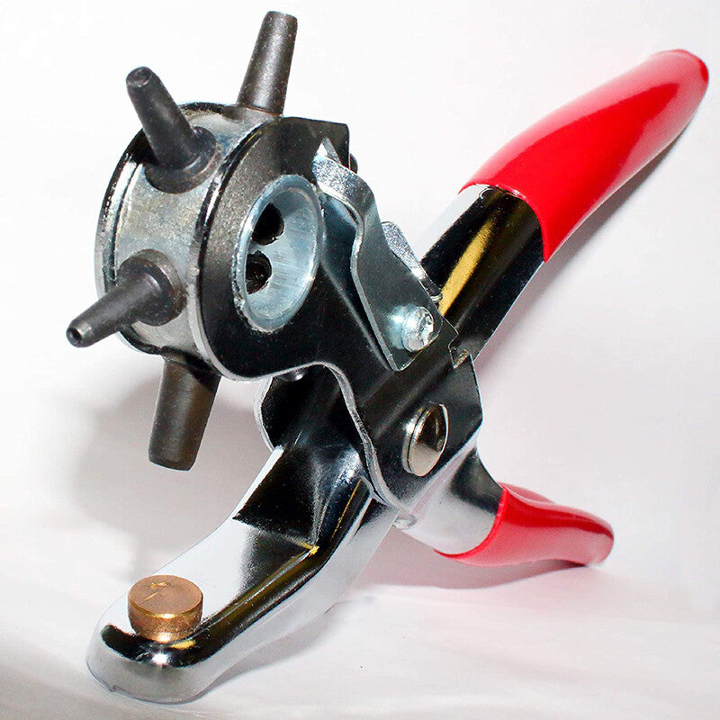 9" Leather Hole Punch Hand Pliers Belt Holes 6 Sized Puncher Heavy Duty Tool New