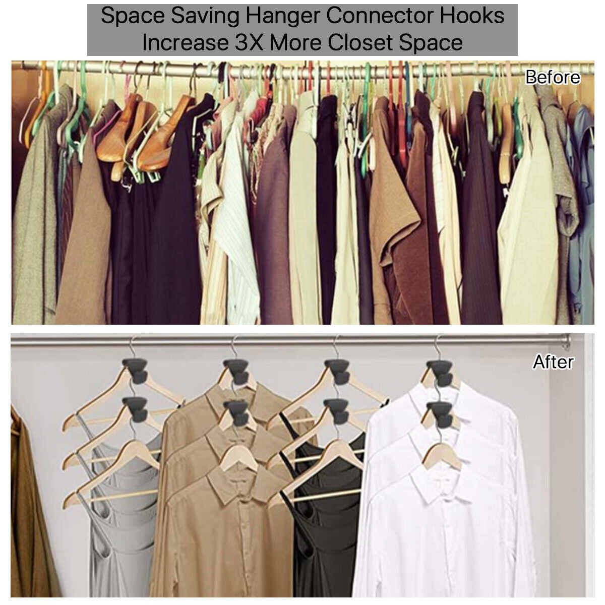 love hanger 18Pcs Space Triangles Clothes Hanger Connectors Hooks for Organizer Closet Space-Saving Hanger 